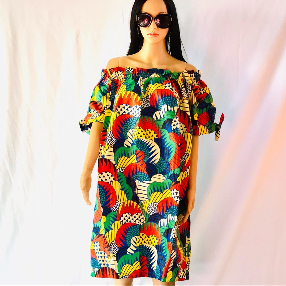 Ankara off shoulder dress